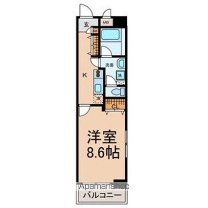 Ｅｎｃｈａｎｔｅ　泉[1K/31.5m2]の間取図