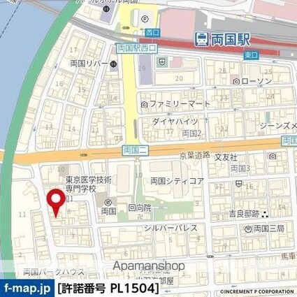 Ｌｉｖｅ　Ｃａｓａ両国Ⅱ[1K/25.31m2]の周辺9