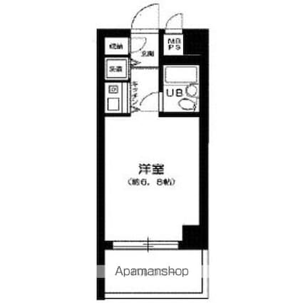 マートルコート東中野[1K/18.22m2]の間取図