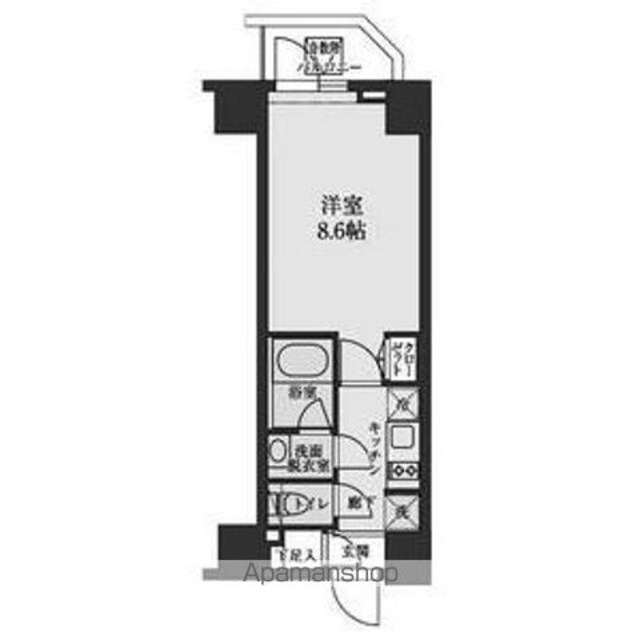 ＳーＲＥＳＩＤＥＮＣＥ清澄白河[1K/26.46m2]の間取図