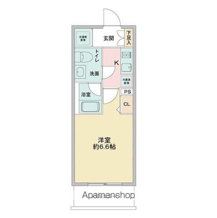 Ｌａ　Ｄｏｕｃｅｕｒお花茶屋Ⅱ[1K/21.75m2]の間取図