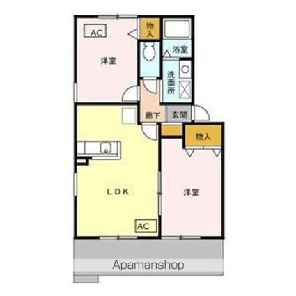 フォレスト[2LDK/54.81m2]の間取図