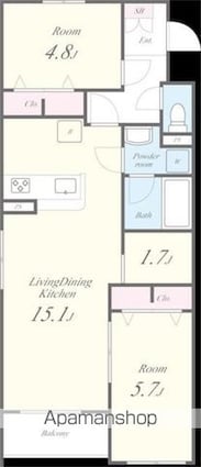 東京都立川市上砂町４丁目[2LDK/59.39m2]の間取図