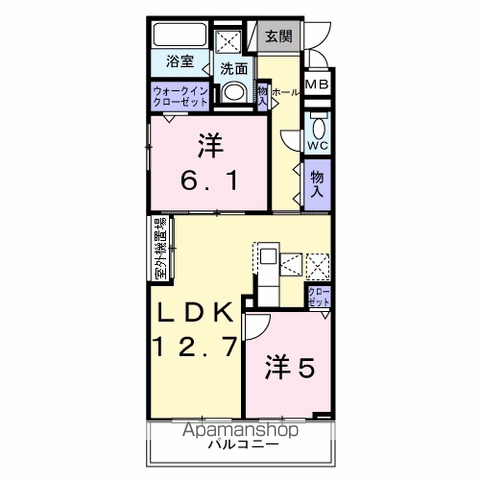 中神町アパート　　　　　　　　　　　　　　　　　　　　　　　の間取り