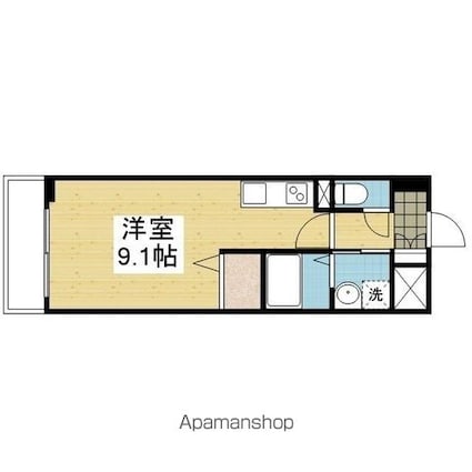 フォレスト・グランテラス[1R/24.8m2]の間取図