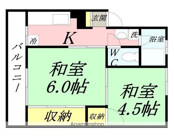 旭畔マンションの間取り写真