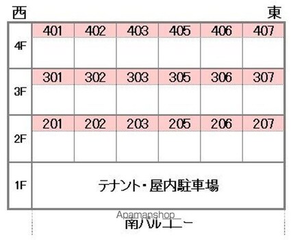 ウィステリア道後[1K/28.8m2]の配置図