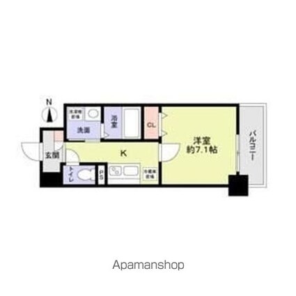 カルマート[1K/28.19m2]の間取図