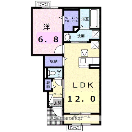 ララ・セゾン[1LDK/50.18m2]の間取図