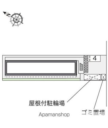 レオパレスドミールＴ・Ｍ・[1K/19.87m2]の配置図