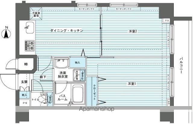フェニックス中板橋[2DK/45.65m2]の間取図