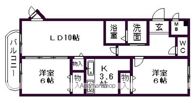 ラモーリ緑の間取り写真