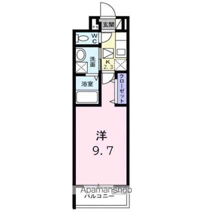 サンクレール[1K/28.87m2]の間取図