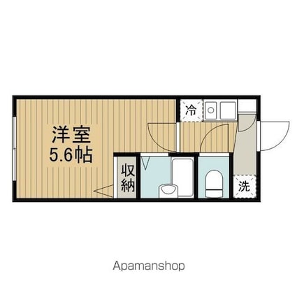 東京都杉並区高円寺北３丁目[1K/16.81m2]の間取図