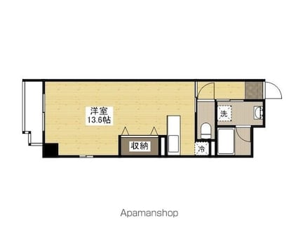 ダンデリオン十日市[1R/34.62m2]の間取図