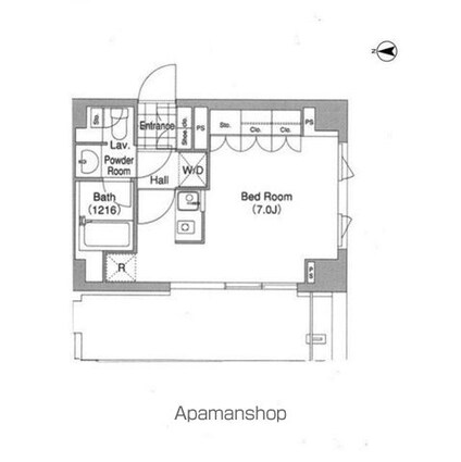 コンフォリア大山[1R/27.4m2]の間取図