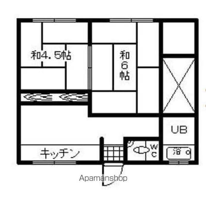 佐伯ハイツ[2K/27.06m2]の間取図