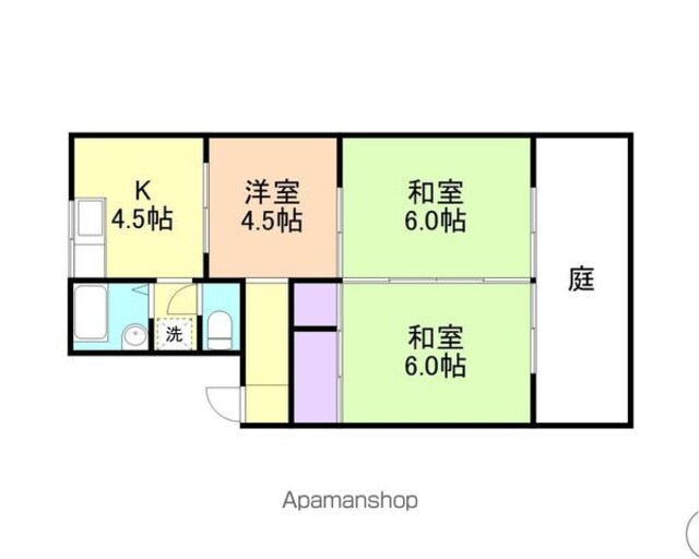 和歌山県和歌山市松江中１丁目[3K/41.64m2]の間取図