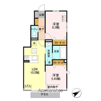 スマートコレイユ[2LDK/50.27m2]の間取図