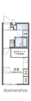 レオパレスとよおか[1K/23.18m2]の間取図