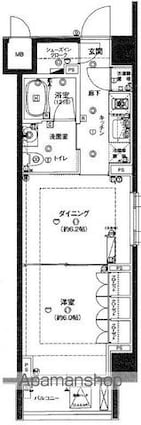 ｆｅｅｔｈ水天宮前[1DK/37.8m2]の間取図
