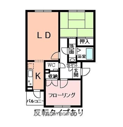 ヴィラ・ウィステリア[2LDK/60.15m2]の間取図
