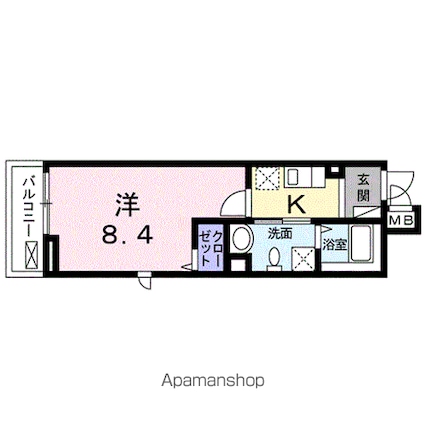 ベル　グラース[1K/27.6m2]の間取図
