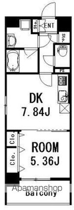 フォーチュン　ドゥミール[1DK/35.24m2]の間取図