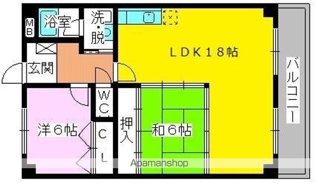 福岡市東区松田のマンションの間取り