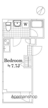 アパートメントＴＳ０２[1R/20.28m2]の間取図