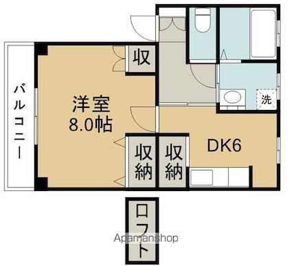 ナヴィール萩１号館[1DK/32m2]の間取図