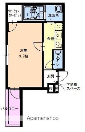 フジパレス木広町[1K/30.53m2]の間取図