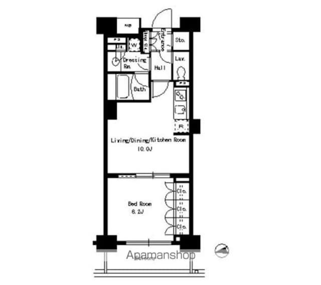 パークアクシス文京ステージ[1LDK/40.32m2]の間取図