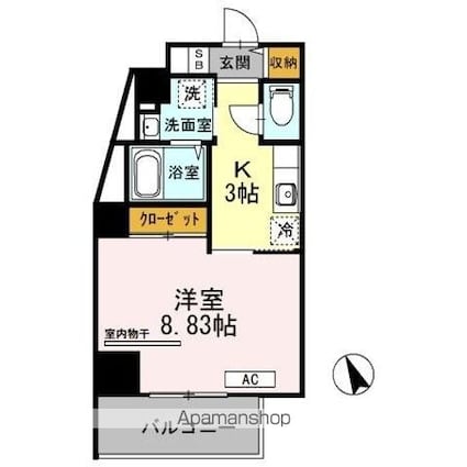 アレーズ南池袋[1K/32.49m2]の間取図