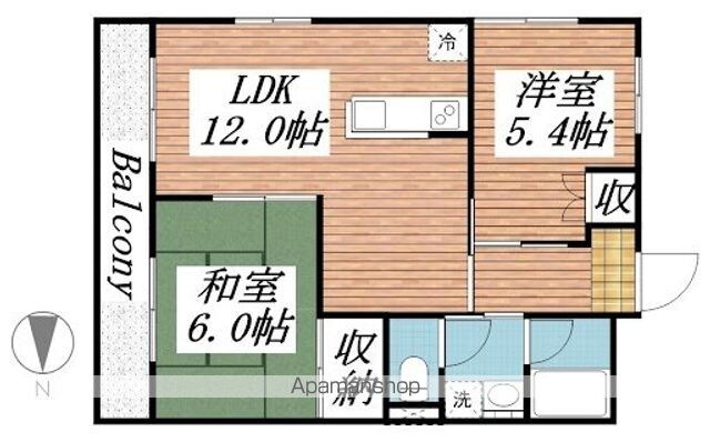 ＩＣ　ｈｏｕｓｅ[2LDK/51.03m2]の間取図