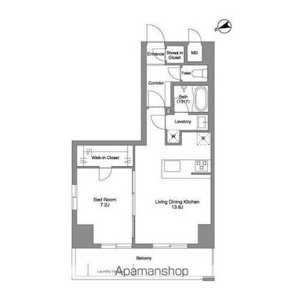Ｐｒｉｍａ　Ｓｔｅｌｌａ[1LDK/50.34m2]の間取図