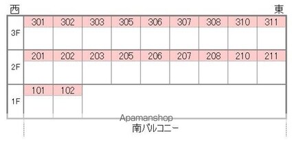 Ｍラバーズデイ[1K/20.73m2]の配置図