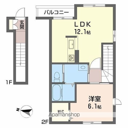 ラフィナス[1LDK/49.29m2]の間取図