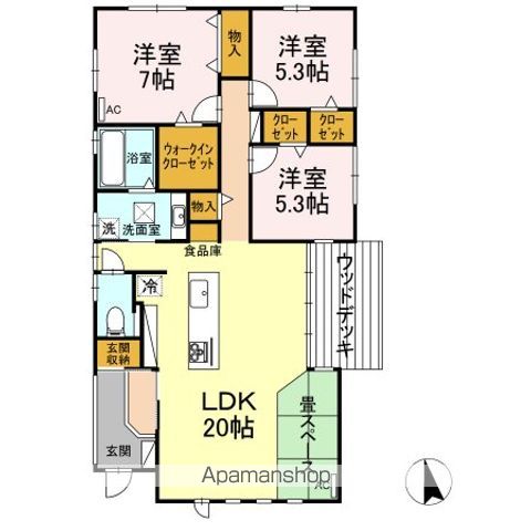 高松琴平電鉄琴平線 太田駅 徒歩29分 1階建 築7年の間取り写真