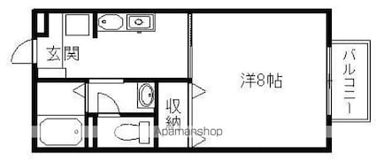 グランシャリオ[1K/26.71m2]の間取図