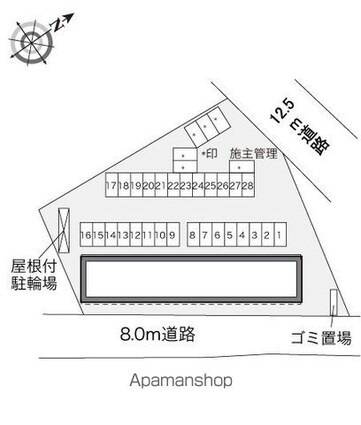 レオパレス凛[1K/23.61m2]の配置図