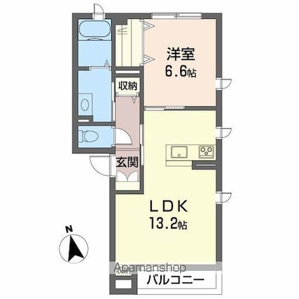 サン・レガーロ[1LDK/47.6m2]の間取図
