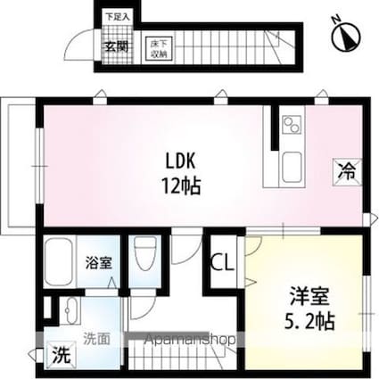 カーサ　フェリーチェ[1LDK/47.2m2]の間取図