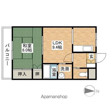 クオリティハイツ[1LDK/35.97m2]の間取図