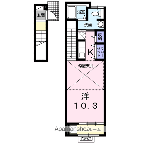 【日野市大字日野のアパートの間取り】