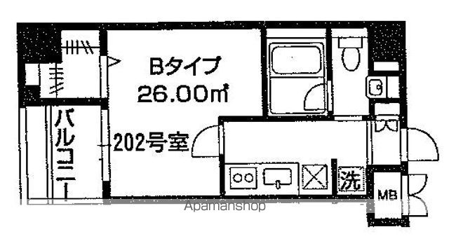 山手線 日暮里駅 徒歩11分 9階建 築20年の間取り写真