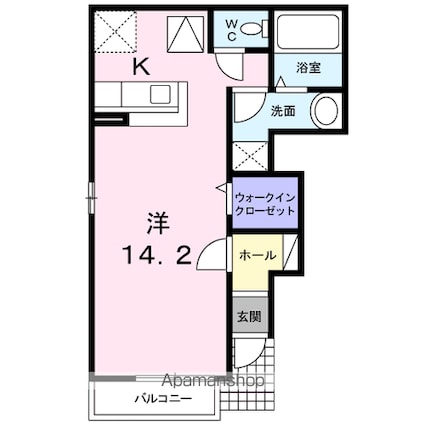 エターナリー[1K/35.98m2]の間取図