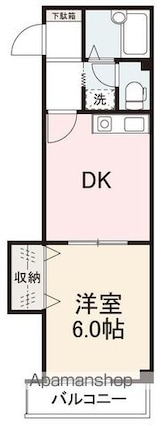 シャンブル木太[1DK/30m2]の間取図