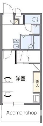 レオパレスＨＡＺＥ[1K/23.18m2]の間取図