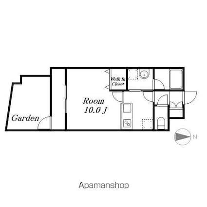 クラール名城公園[1K/31.54m2]の間取図